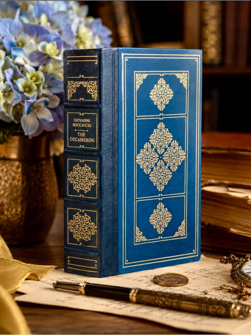 Vintage 1981 The Decameron Boccaccio Franklin
Library Leather Book